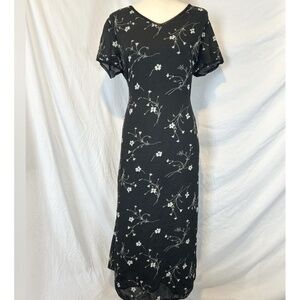 Vintage 90s Kathie Lee Floral Spring Dress Women Cottagecore Large